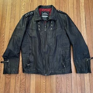 Limited Edition Affliction Leather Jacket size XL.